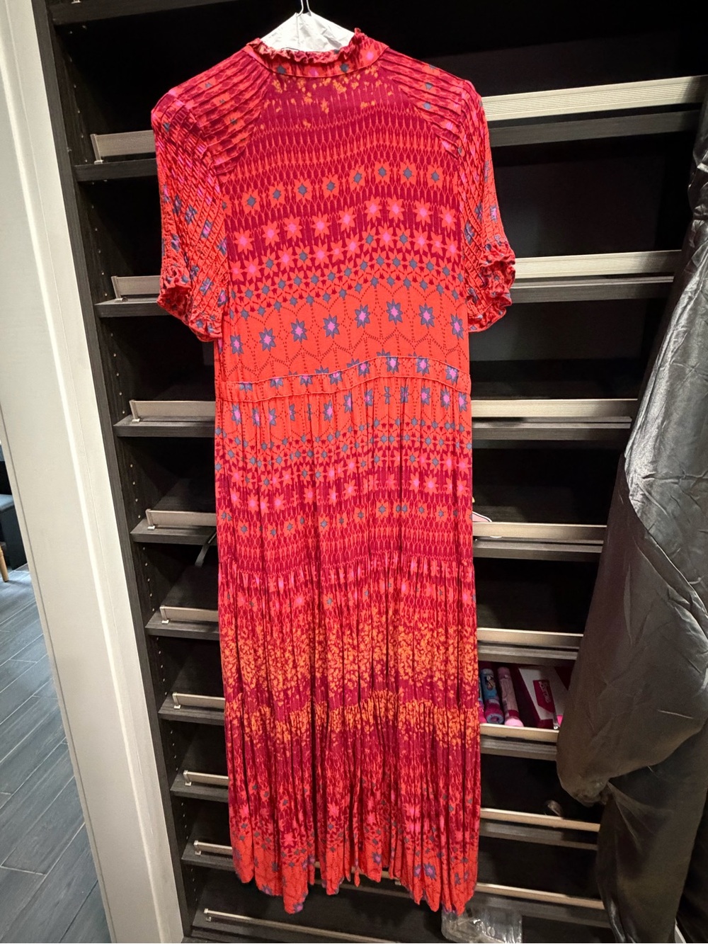 Free People Red Patterned Midi Dress - Picture 3 of 4